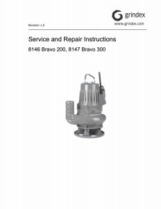 IOM Manual for Grindex Bravo 300 Tetra Line Pump
