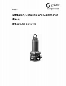 IOM Manual for Grindex Bravo 400 Slurry Pump