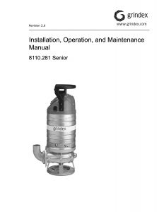 Senior IOM Manual Grindex Pumps Australia