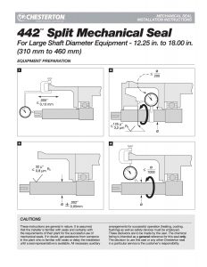 Installation Instructions Chesterton 442 Split Mechanical Seal 310-460