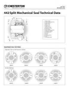 Data Sheet Chesterton 442 Split Mechanical Seal