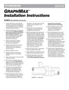 Installation Instructions Chesterton Graph Max